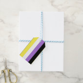 Flag für nichtbinäre Pride Geschenkanhänger (Mit Garn)