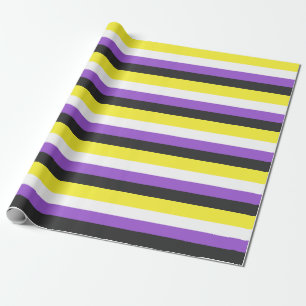 Flag für nichtbinäre Pride Geschenkpapier