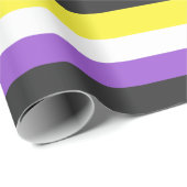 Flag für nichtbinäre Pride Geschenkpapier (Rolleneckpunkt)
