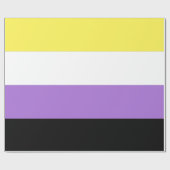 Flag für nichtbinäre Pride Geschenkpapier (Flach)
