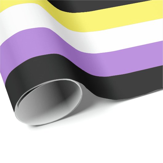 Flag für nichtbinäre Pride Geschenkpapier (Rolleneckpunkt)