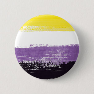 Flag für nichtbinäre Pride gestrichen Button