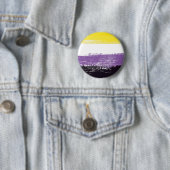 Flag für nichtbinäre Pride gestrichen Button (Beispiel)