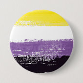 Flag für nichtbinäre Pride gestrichen Button (Vorderseite)