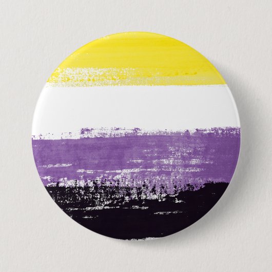 Flag für nichtbinäre Pride gestrichen Button (Vorderseite)
