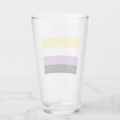 Flag für nichtbinäre Pride Glas (Rückseite)