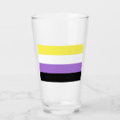 Flag für nichtbinäre Pride Glas (Vorderseite)