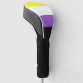 Flag für nichtbinäre Pride Golf Headcover (angewinkelt)