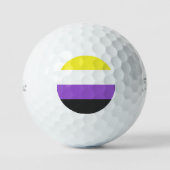 Flag für nichtbinäre Pride Golfball (Vorderseite)