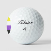Flag für nichtbinäre Pride Golfball (Logo)