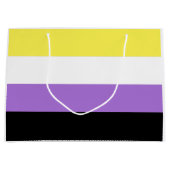 Flag für nichtbinäre Pride Große Geschenktüte (Vorderseite)