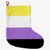 Flag für nichtbinäre Pride Großer Weihnachtsstrumpf (Vorderseite)