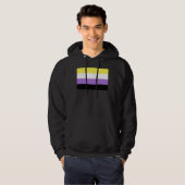 Flag für nichtbinäre Pride Hoodie (Vorne ganz)