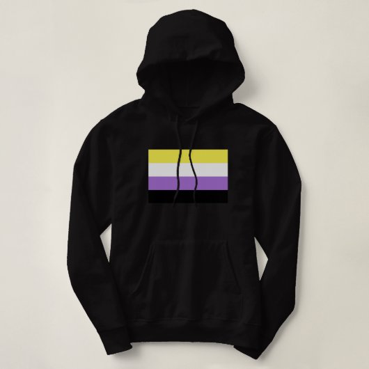 Flag für nichtbinäre Pride Hoodie (Design vorne)