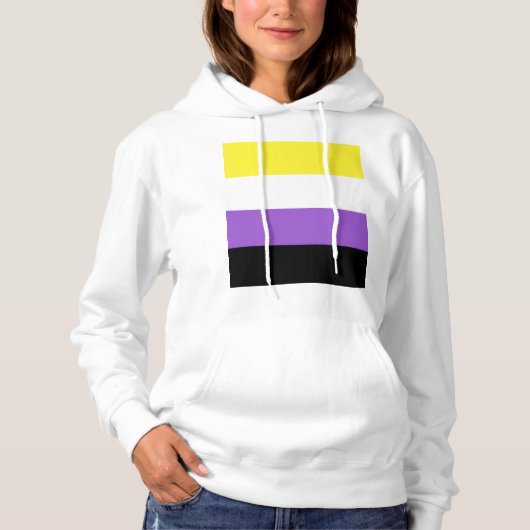 Flag für nichtbinäre Pride Hoodie (Vorderseite)