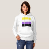 Flag für nichtbinäre Pride Hoodie (Vorne ganz)