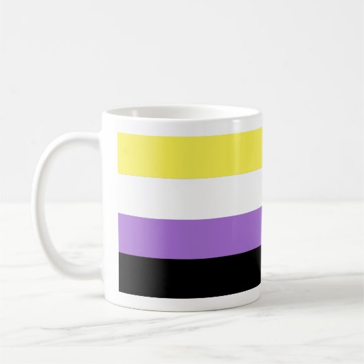 Flag für nichtbinäre Pride Kaffeetasse (Links)