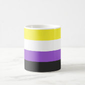 Flag für nichtbinäre Pride Kaffeetasse (Mittel)