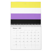 Flag für nichtbinäre Pride Kalender (Feb 2027)