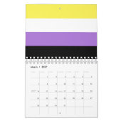 Flag für nichtbinäre Pride Kalender (Mär 2027)