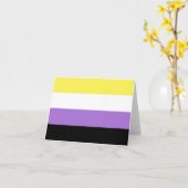 Flag für nichtbinäre Pride Karte (Gelbe Blume)
