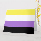 Flag für nichtbinäre Pride Karte (Gelbe Blume)