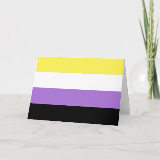 Flag für nichtbinäre Pride Karte (Vorderseite)