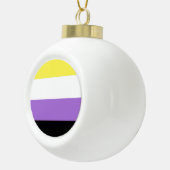 Flag für nichtbinäre Pride Keramik Kugel-Ornament (Rechts)