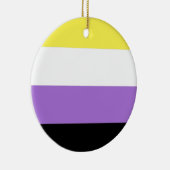 Flag für nichtbinäre Pride Keramik Ornament (Rechts)