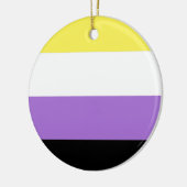 Flag für nichtbinäre Pride Keramik Ornament (Links)