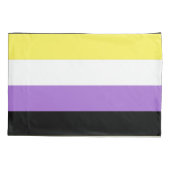 Flag für nichtbinäre Pride Kissenbezug (Rückseite-Links)