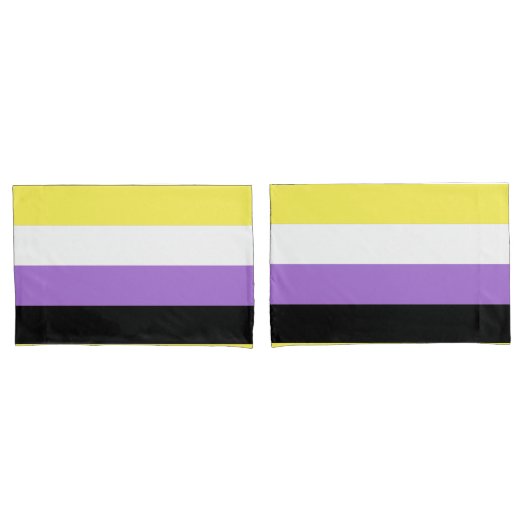 Flag für nichtbinäre Pride Kissenbezug (Vorderseite-Set)