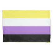 Flag für nichtbinäre Pride Kissenbezug (Vorderseite-Links)