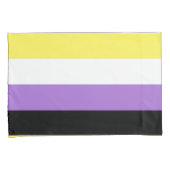 Flag für nichtbinäre Pride Kissenbezug (Vorderseite-Rechts)