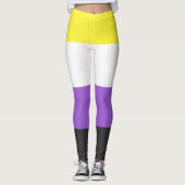 Flag für nichtbinäre Pride Leggings (Vorderseite)