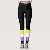 Flag für nichtbinäre Pride Leggings (Vorderseite)