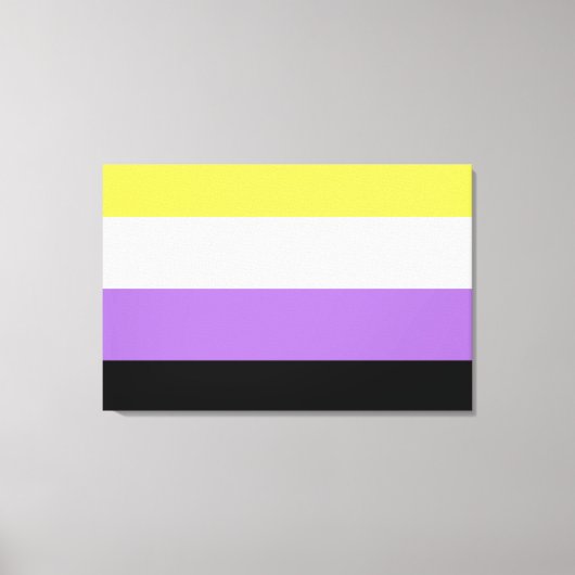 Flag für nichtbinäre Pride Leinwanddruck (Vorderseite)