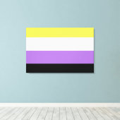 Flag für nichtbinäre Pride Leinwanddruck (Insitu (Holzboden))