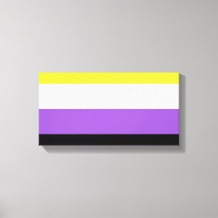 Flag für nichtbinäre Pride Leinwanddruck