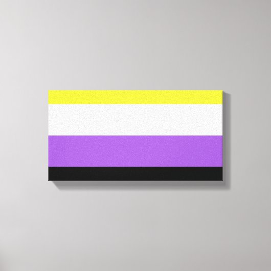 Flag für nichtbinäre Pride Leinwanddruck (Vorderseite)