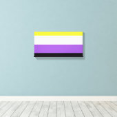 Flag für nichtbinäre Pride Leinwanddruck (Insitu (Holzboden))
