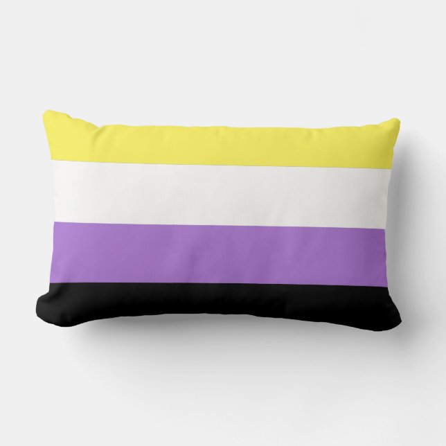 Flag für nichtbinäre Pride Lendenkissen (Vorderseite)