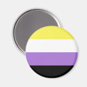 Flag für nichtbinäre Pride Magnet (Vorderseite/Rückseite)