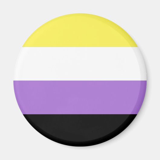 Flag für nichtbinäre Pride Magnet (Vorne)