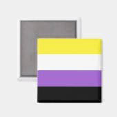 Flag für nichtbinäre Pride Magnet (Vorderseite/Rückseite)