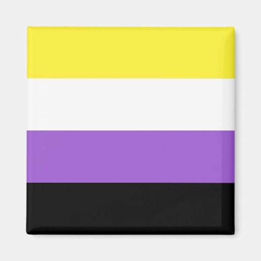 Flag für nichtbinäre Pride Magnet (Vorne)