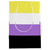 Flag für nichtbinäre Pride Mittlere Geschenktüte (Vorderseite)