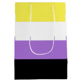 Flag für nichtbinäre Pride Mittlere Geschenktüte (Rückseite)