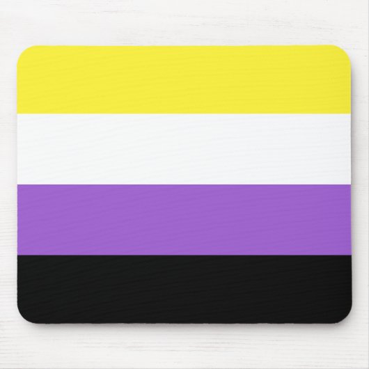 Flag für nichtbinäre Pride Mousepad (Vorne)