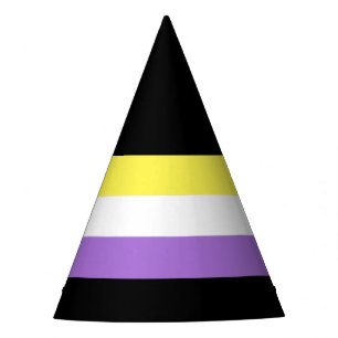 Flag für nichtbinäre Pride Partyhütchen